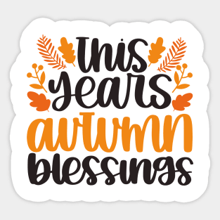 autumn blessings Sticker